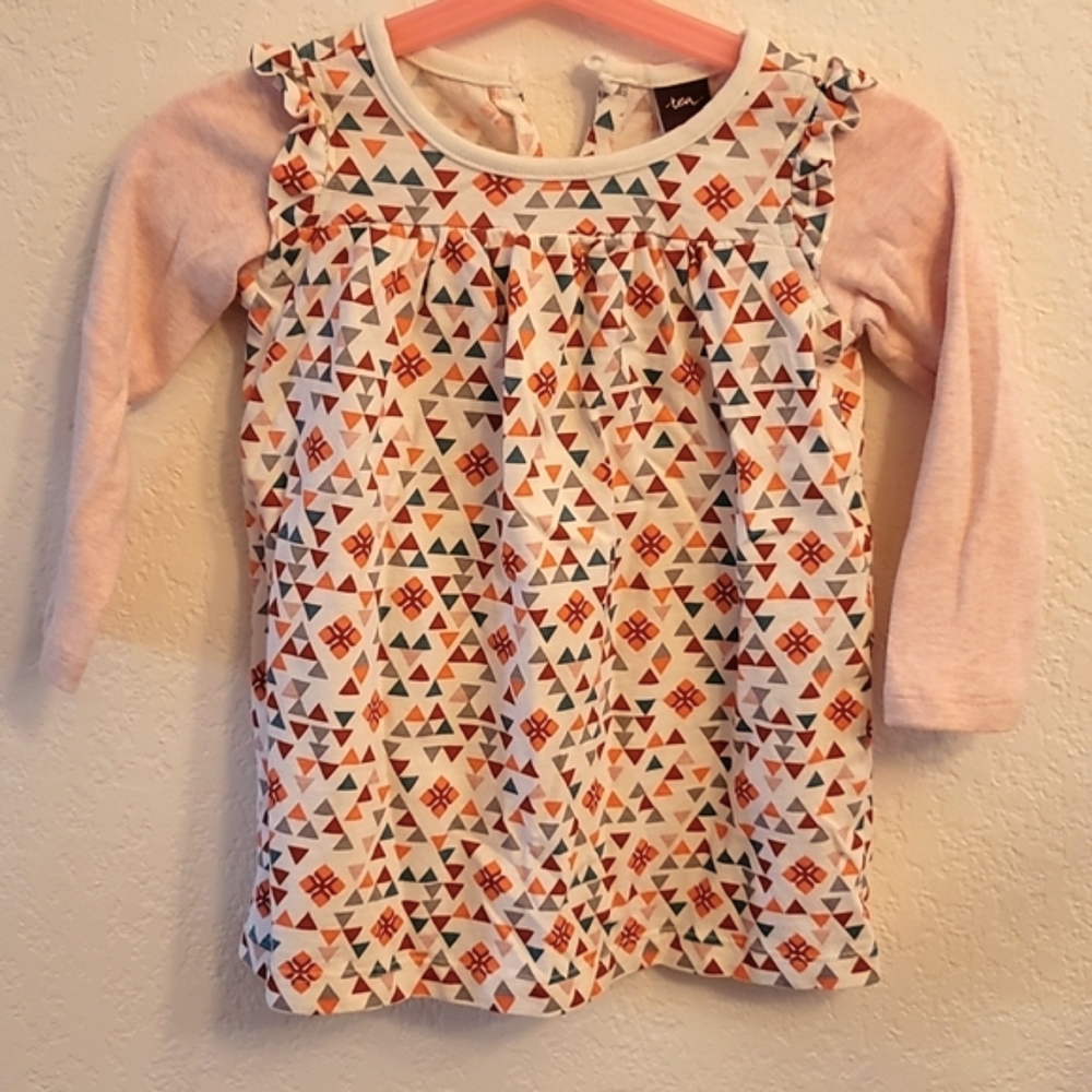 Tea collection/Girl Long sleeves dress/Size 12-18M